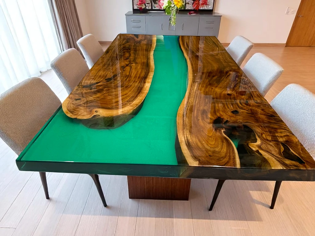 Elegant Handmade Resin Dining Table – Perfect for Dining Rooms